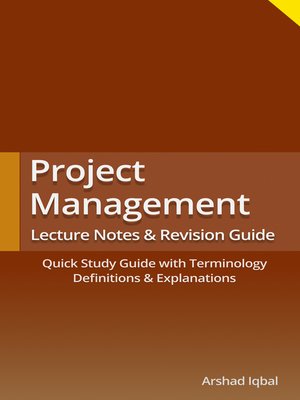 cover image of Project Management Lecture Notes & Revision Guide